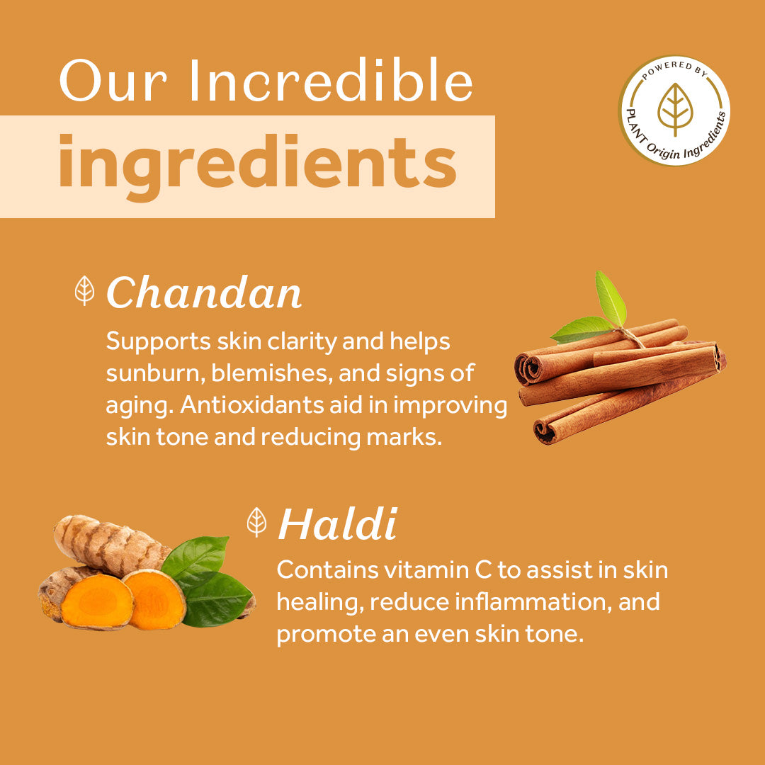 Atulya Foaming Face Wash Haldi & Chandan With Built In Face Brush | Clears Spots, Brightens Skin | 150 ml