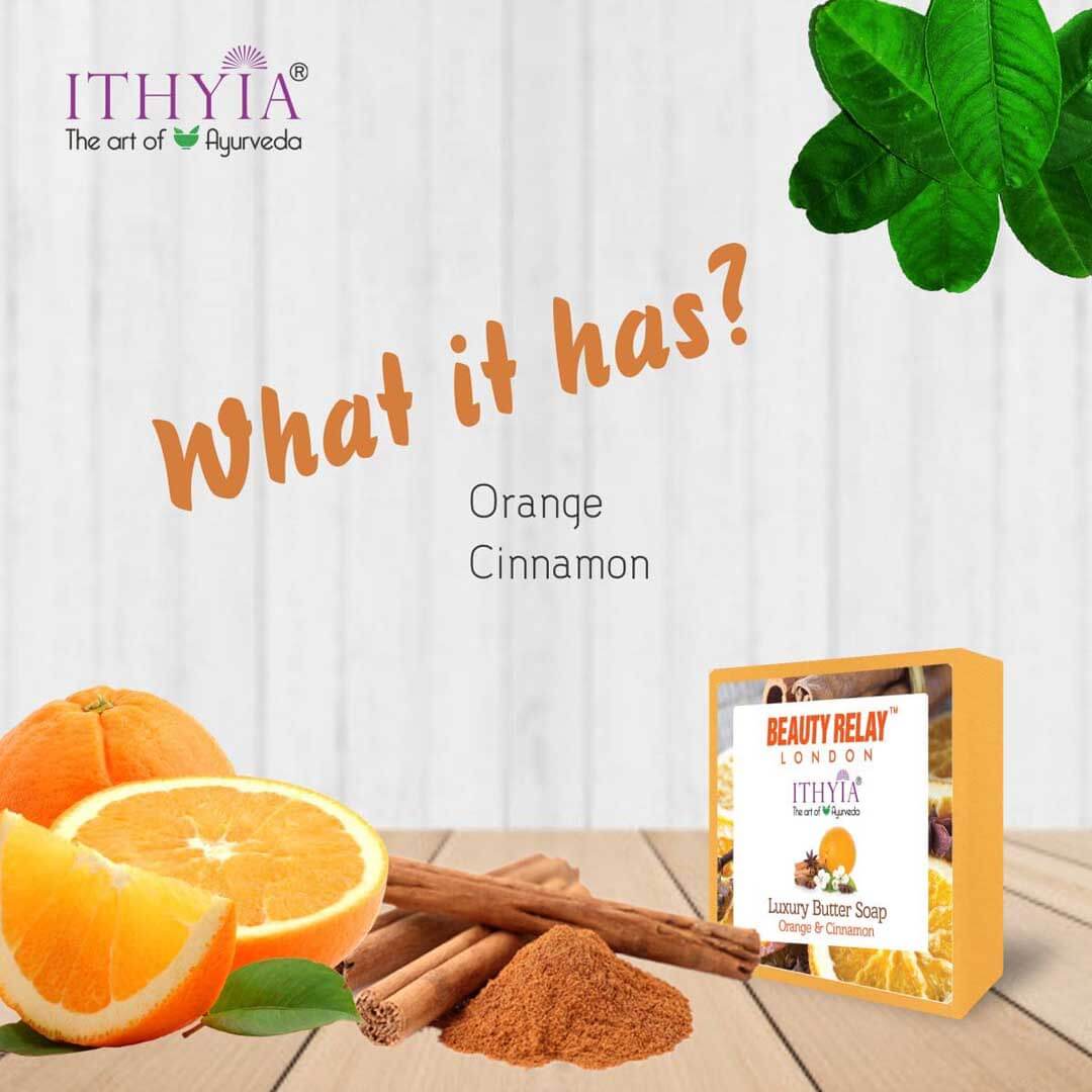 Orange & Cinnamon Butter Soap With Orange And Cinnamon - 125 gm