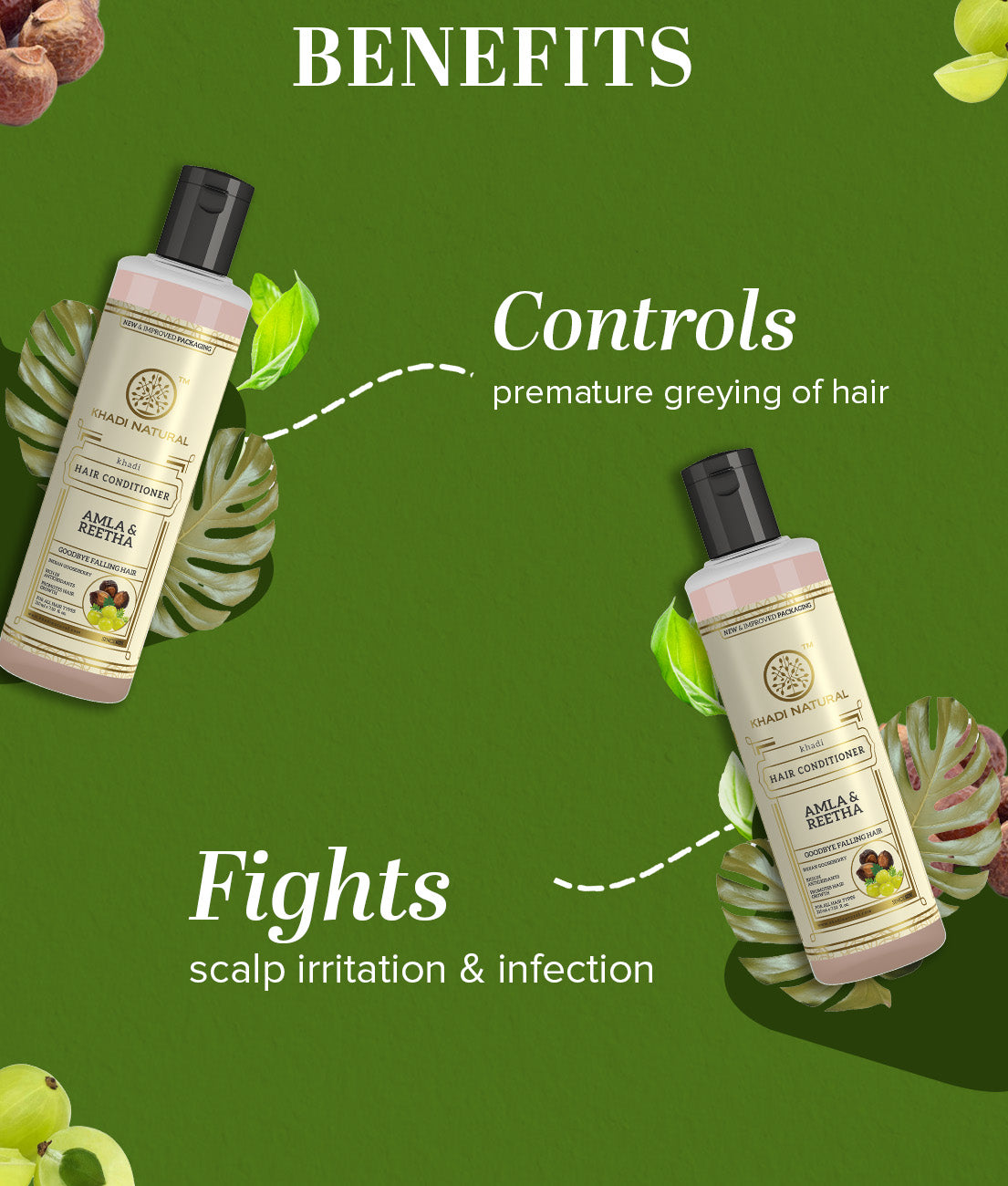 Khadi Natural Amla & Reetha Hair Conditioner Indian Gooseberry Care (210ml)