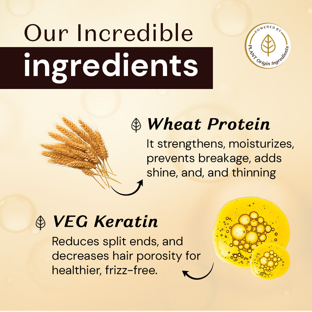 Atulya Keratin & Wheat Protein Shampoo | Strengthens Strands, Reduces Breakage | 300 ml