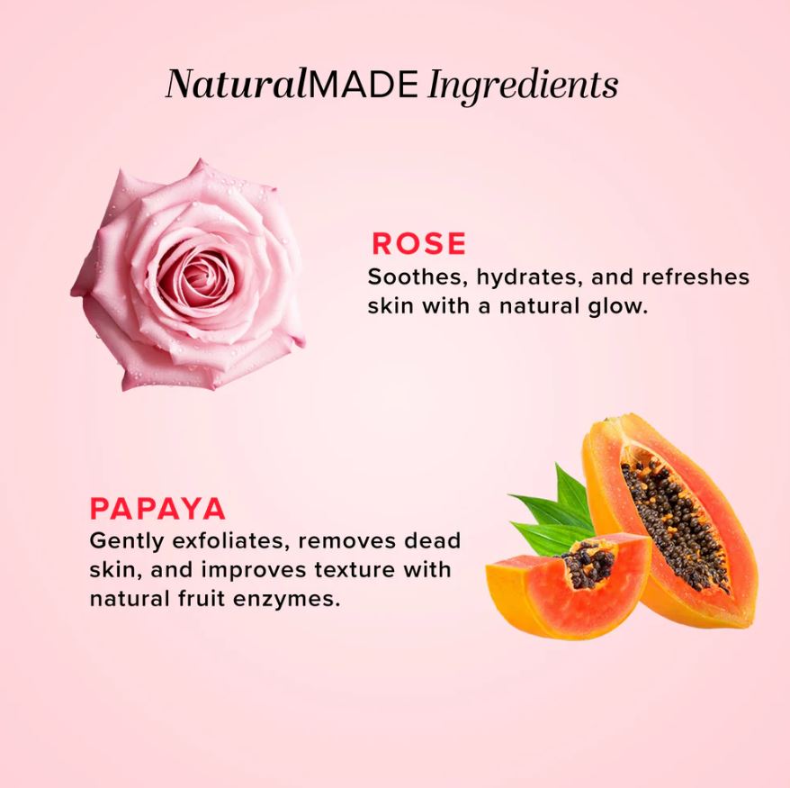 Khadi Natural Rose & Papaya Face Scrub - 50gm