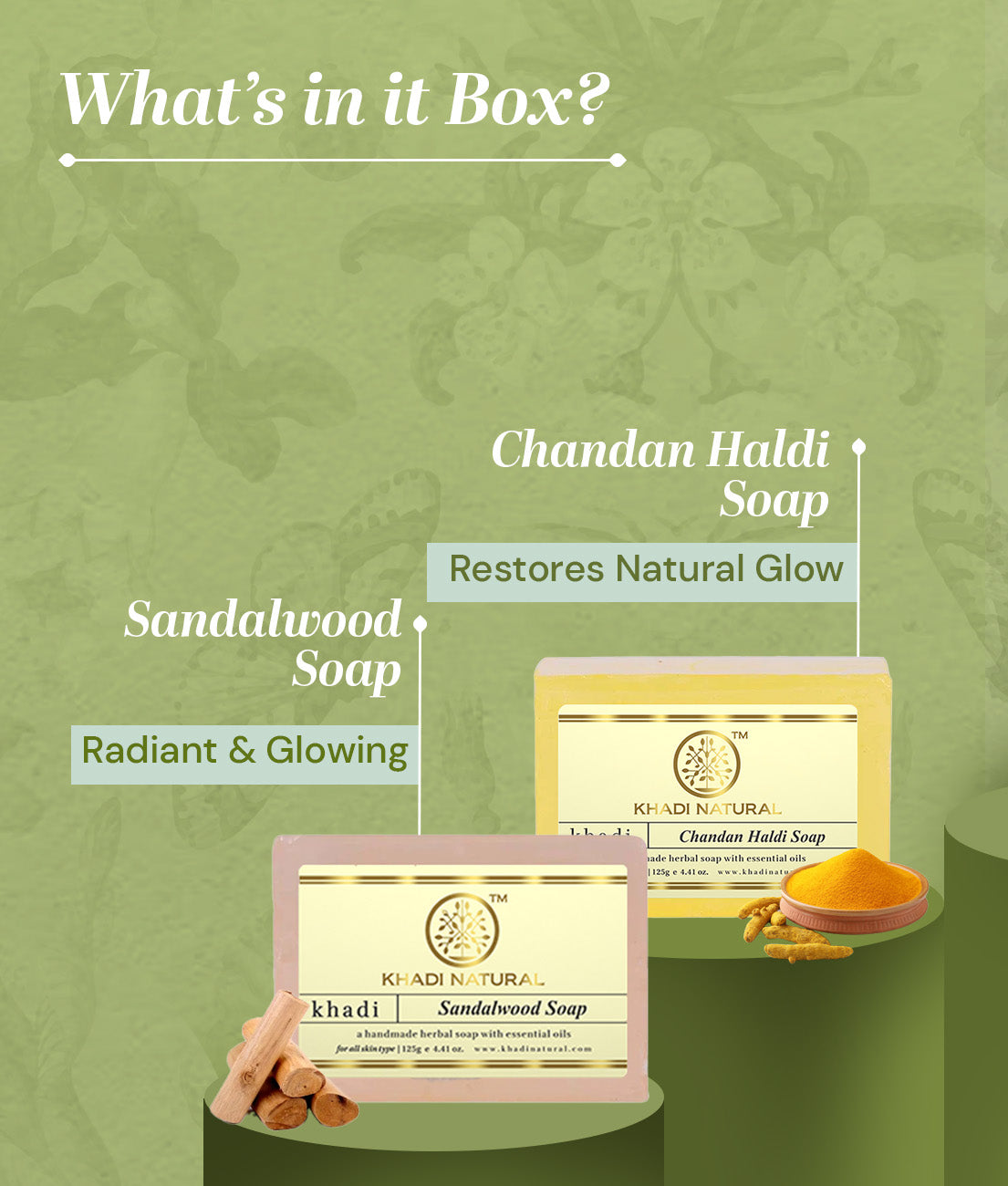 Khadi Natural Soap Kit Bathing Bars Set of 4 (4×100g)