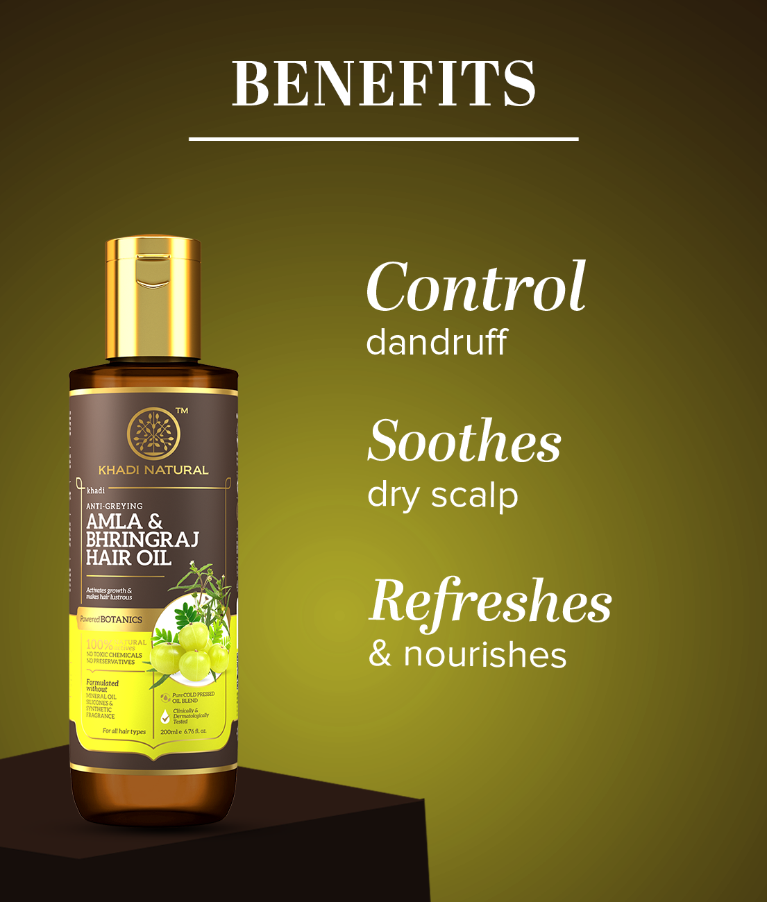 Khadi Natural Amla & Bhringraj Hair Oil Powered Botanics (200ml)