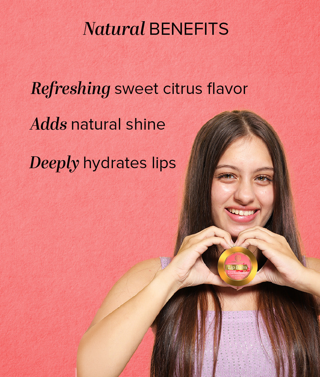 Khadi Natural Lip Balm Wine Grapefruit Hydrating Beeswax & Shea Butter (5g)