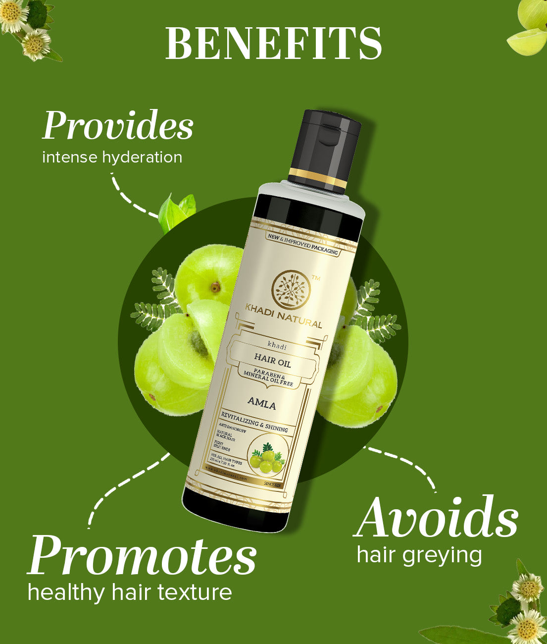 Khadi Natural Pure Amla Hair Oil Paraben & Mineral Oil Free (210ml)
