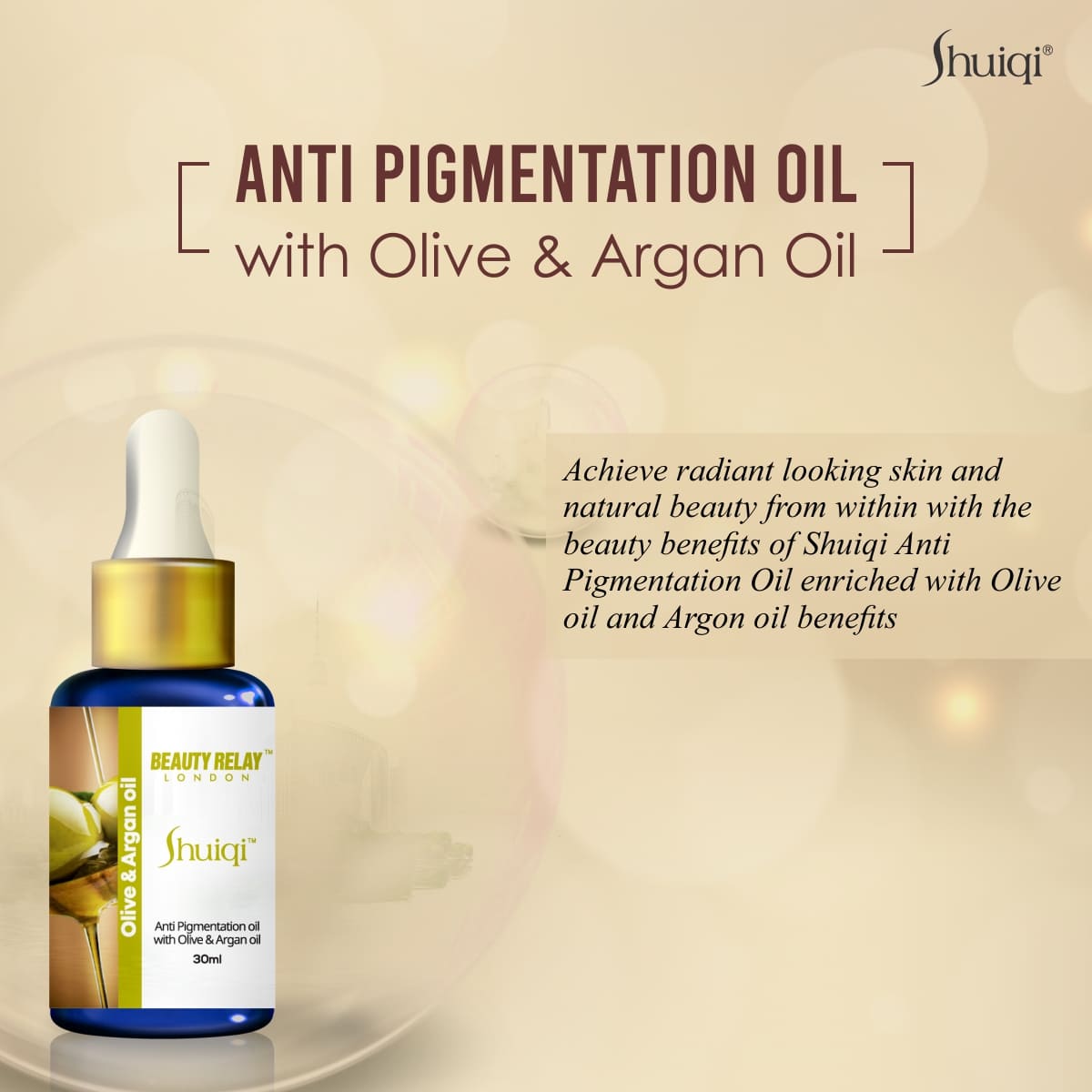 Shuiqi Anti Pigmentation Oil With Olive Oil, Argon Oil, Rosehip Oil, Vitamin-E And Evening Primrose