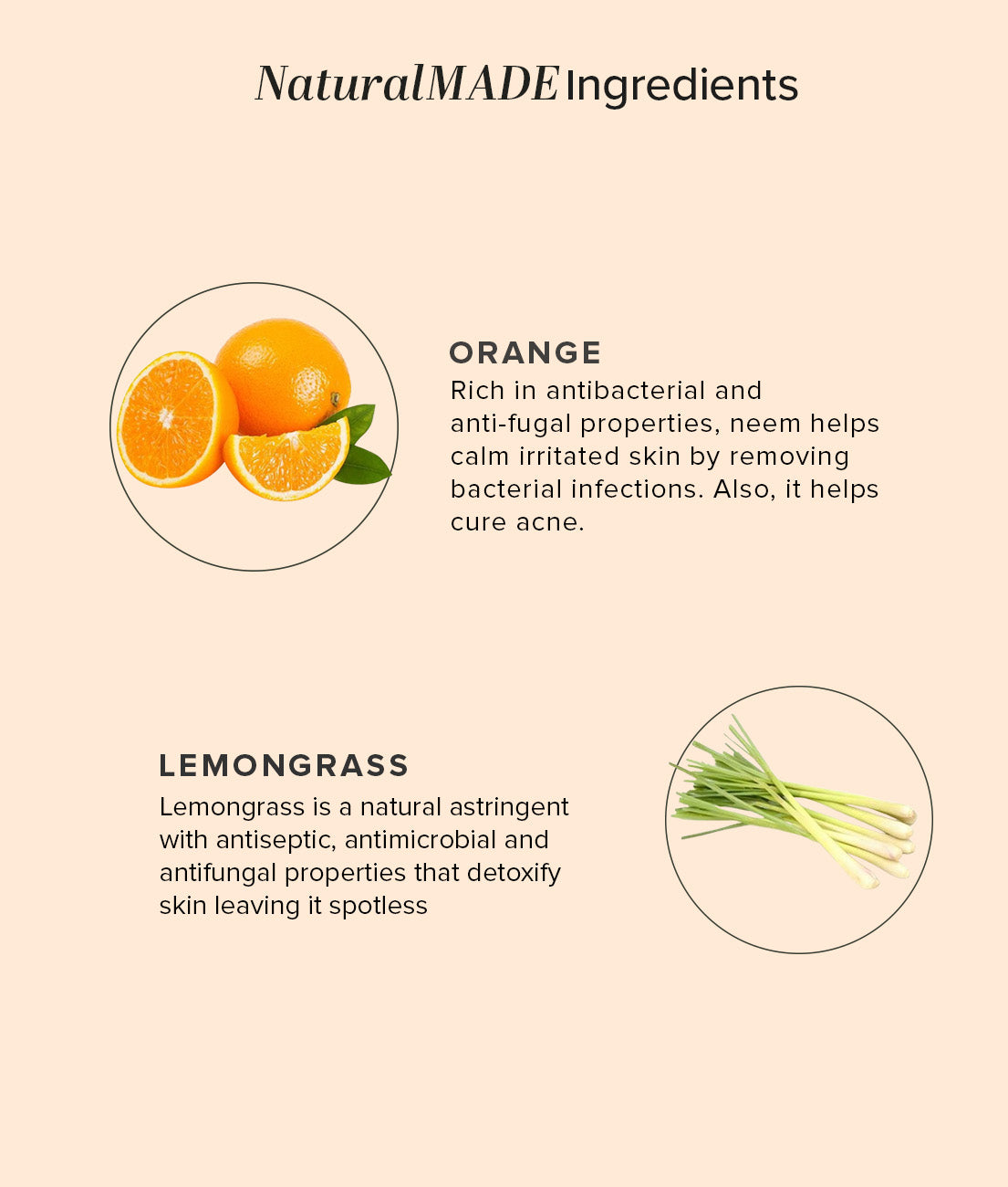 Khadi Natural Orange & Lemongrass Face Wash SLS & Paraben Free (210ml)