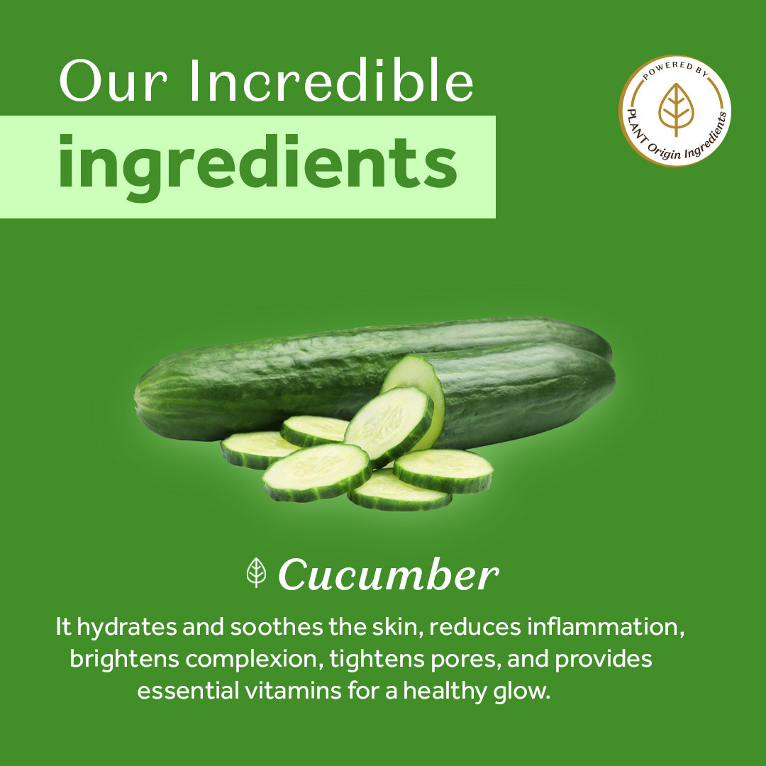 Atulya Foaming Face Wash Cucumber With Built In Face Brush | Soothes Skin & Reduces Puffiness | 150 ml