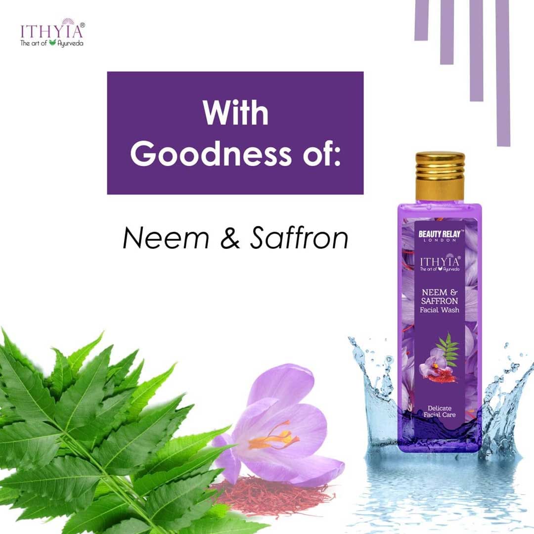 Saffron & Neem Facial Wash With Aloevera, Saffron, Neem And Vitamin-E