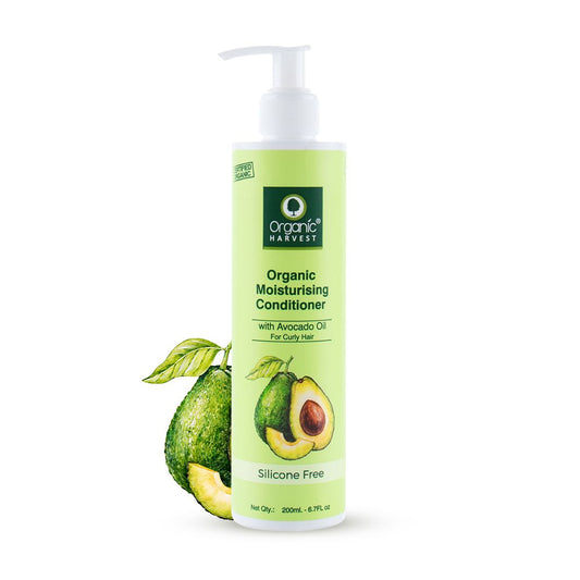 Moisturising Conditioner with Avocado Oil & Aloe Vera Extract for Curly Hair | Ideal for Both Men & Women | 100% Organic, Sulphate And Paraben Free - 200ml