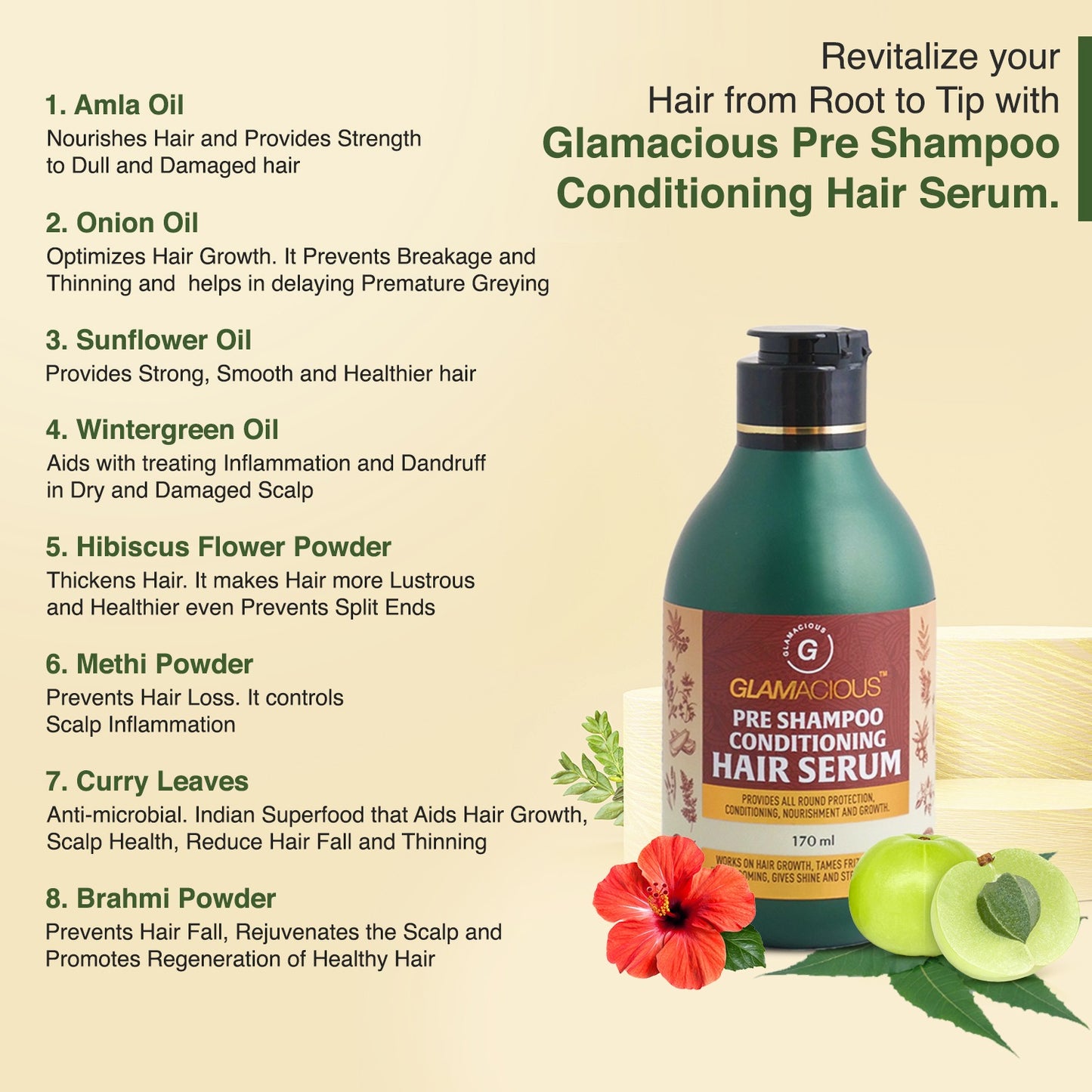 Pre Shampoo Conditioning Hair Serum