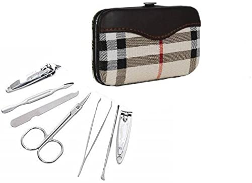 7 in 1 Professional Manicure-Pedicure Set with Leather Case