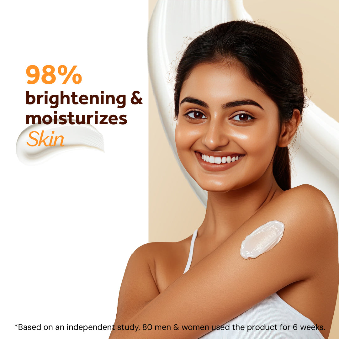 Atulya Vitamin C Body Lotion Enriched With Alpha Arbutin | Brightens Skin, Fades Spots | Quick Absorbing | For all skin types | 400 ml