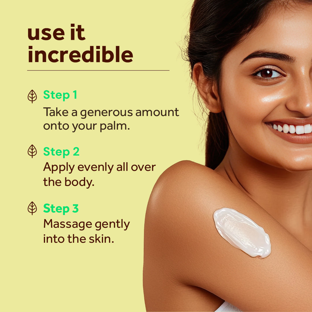 Atulya Royal Vanilla Body Lotion Enriched With Lactic Acid | Smooth Skin, Nourishing Feel | Non-Greasy Formula | For all skin types | 400 ml