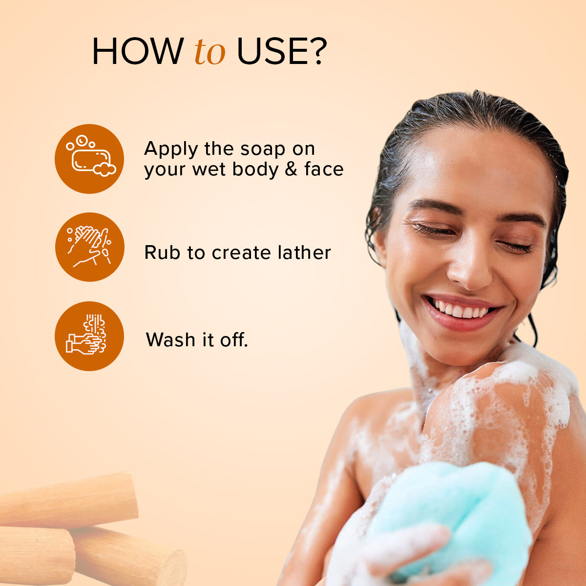 Khadi Natural Sandalwood Soap Gentle Cleansing & Glow Pack of 3 (3×125g)