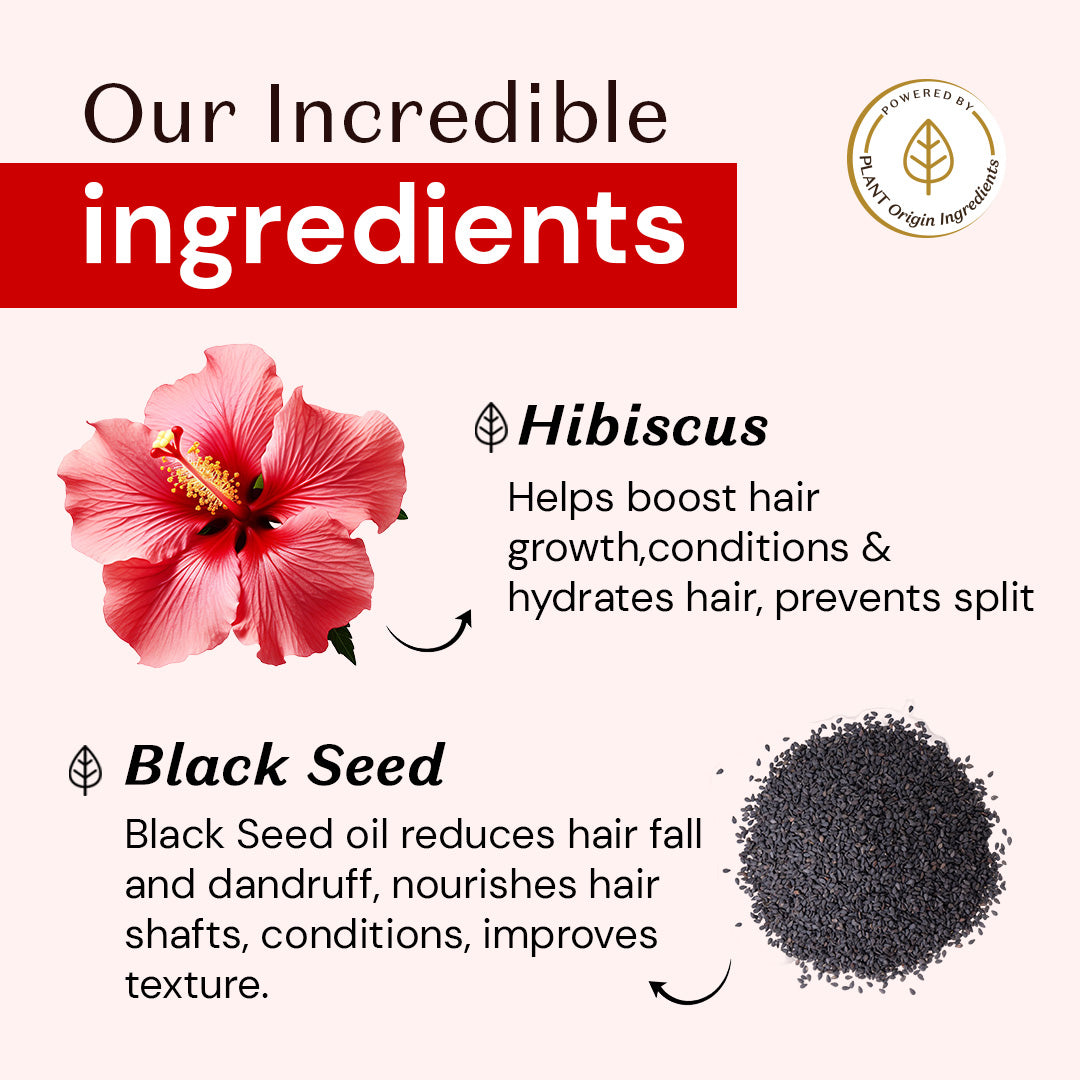 Atulya Hibiscus & Black Seed Shampoo | Supports Growth, Deep Cleanse | 300 ml