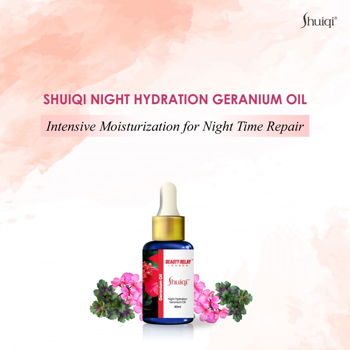 Shuiqi Night Hydration Geranium Oil With Sunflower Oil