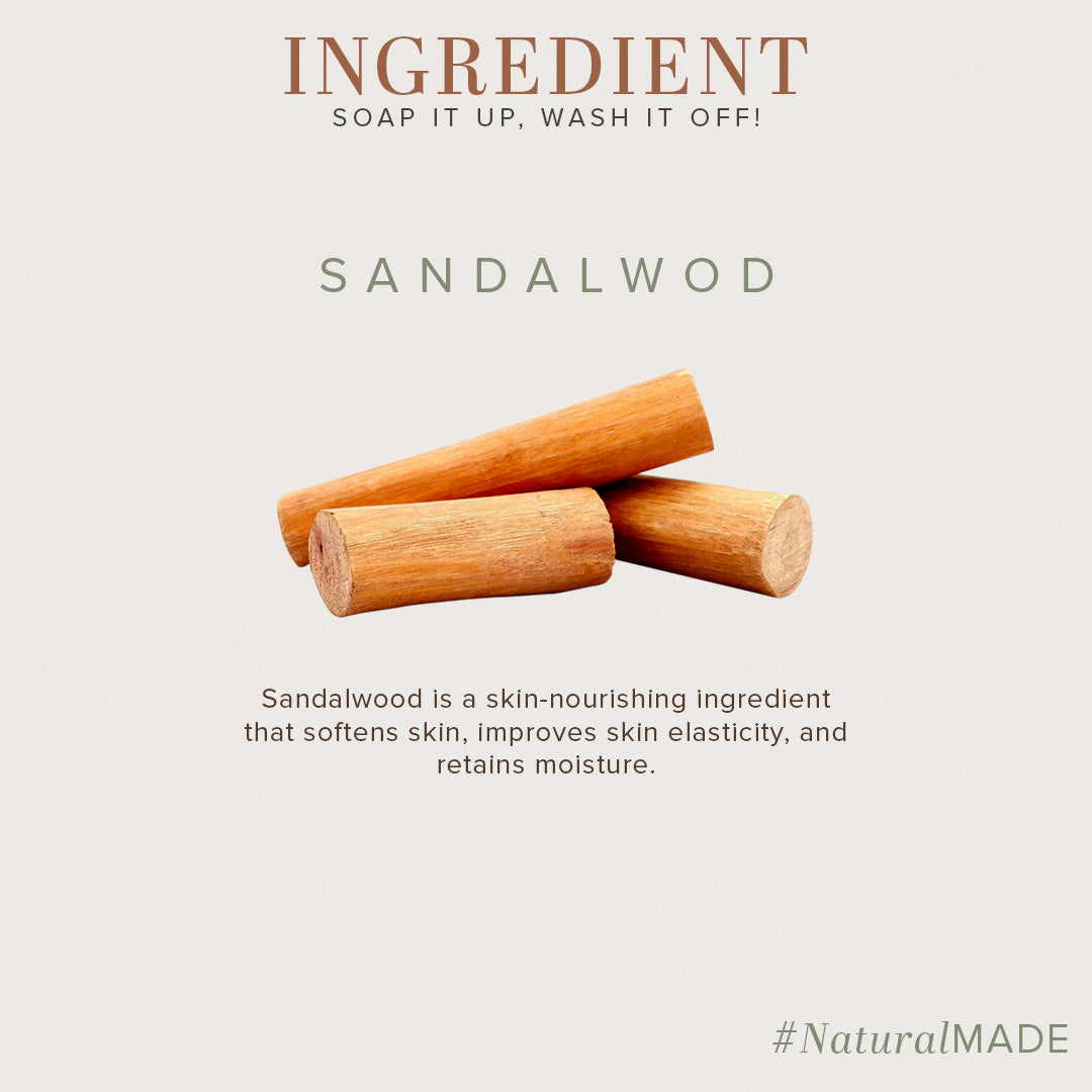 Khadi Natural Moisturizing Sandalwood Hand Wash Bottle + Dispenser Pack of 2 (2×300ml)