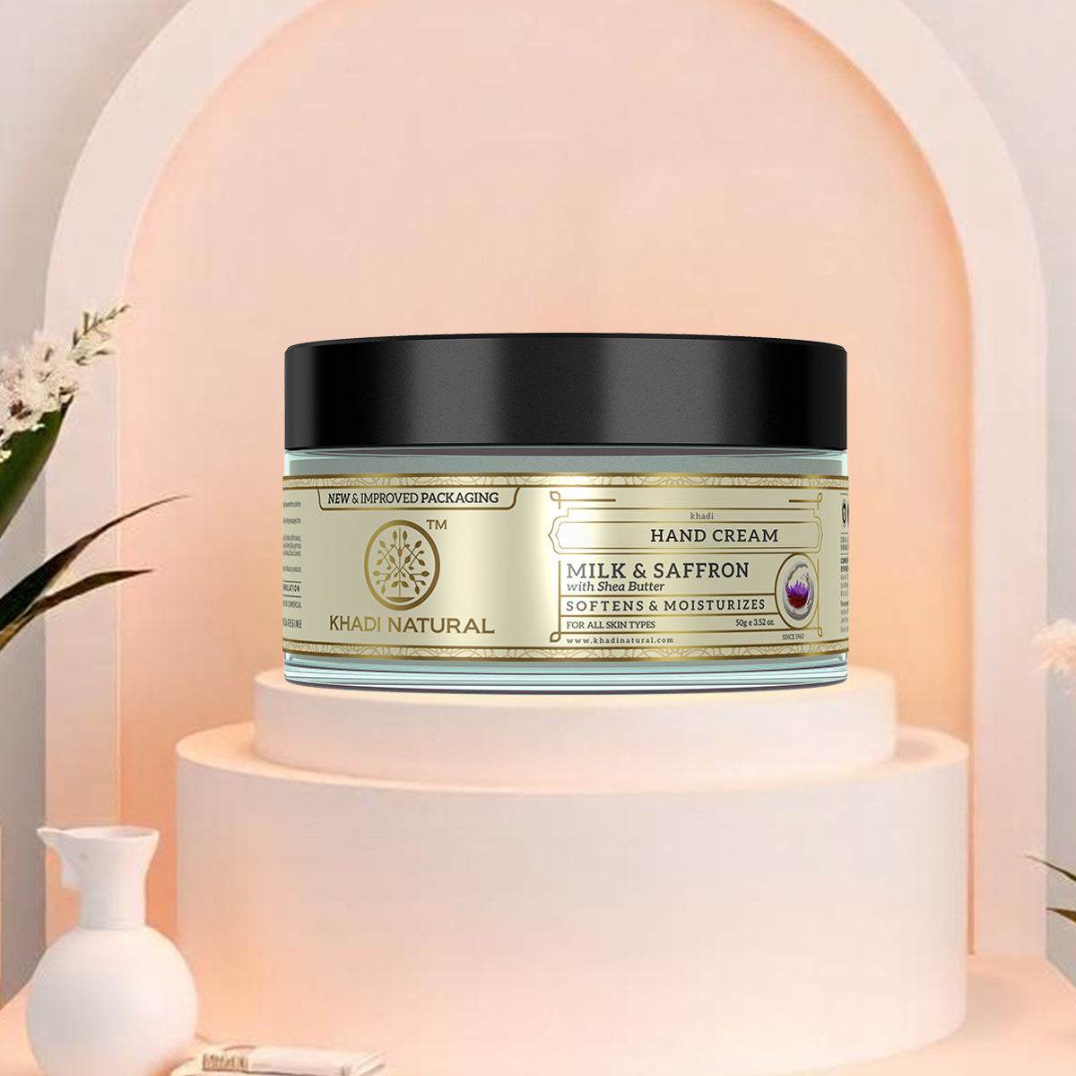 Khadi Natural Milk & Saffron Hand Cream Nourishing Care (50g)