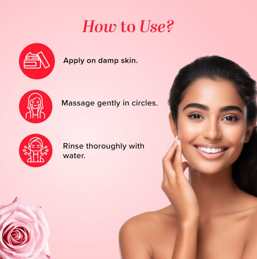 Khadi Natural Rose & Papaya Face Scrub - 50gm