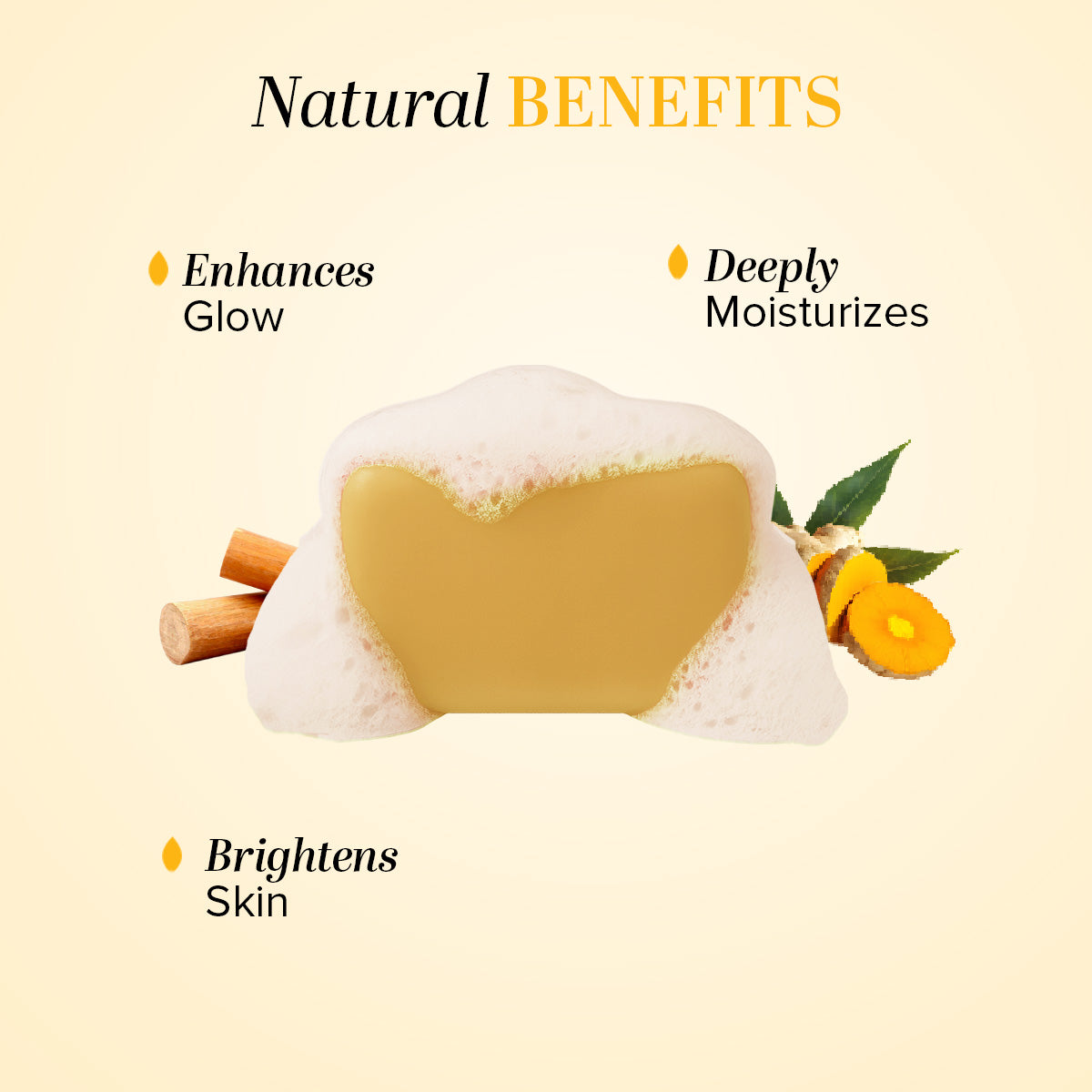 hadi Natural Chandan Haldi Soap Skin Brightening Pack of 3 (3×125g)