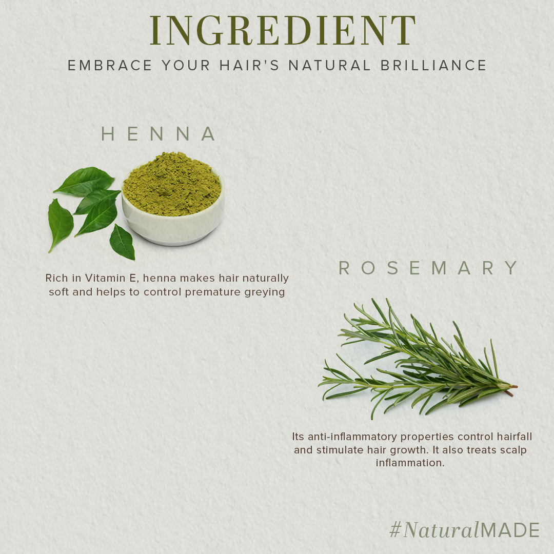 Khadi Natural Henna Rosemary Hair Oil Strengthening Hair Care (420ml)