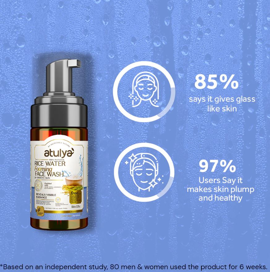 Atulya Rice Water Foaming Face Wash | For Skin Radiance- 100 ML