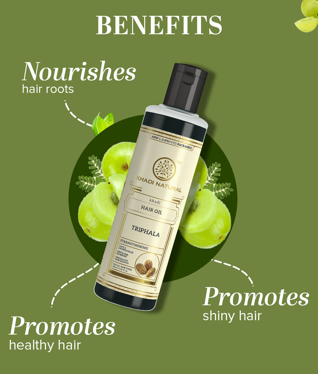 Khadi Natural Trifala Hair Oil Strengthening Herbal Care (210ml)