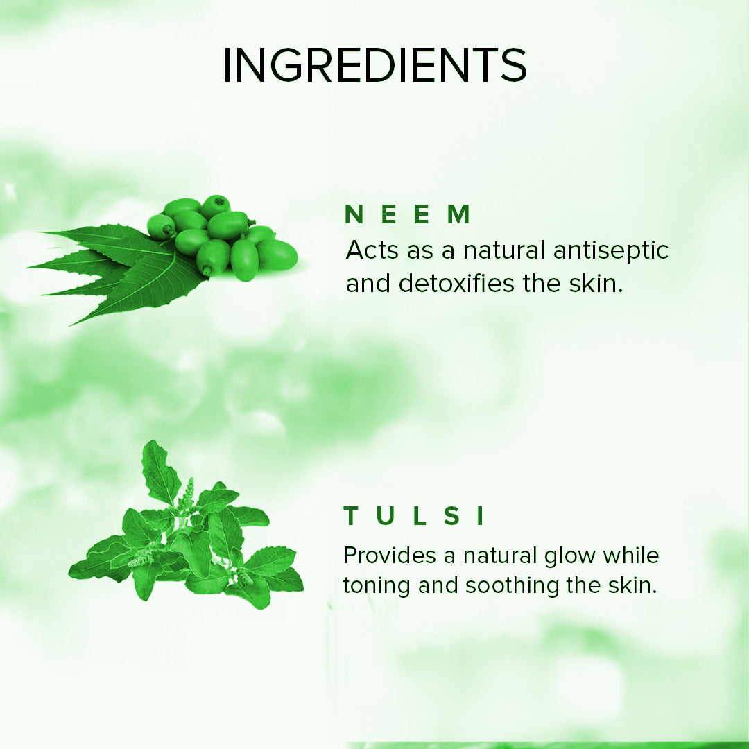 Khadi Natural Herbal Neem Tulsi Soap Purifying Care Pack of 3 (3×125g)