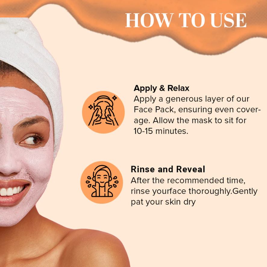Khadi Natural Rose & Orange Face Pack - 50gm