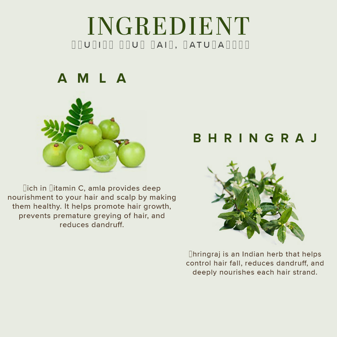 Khadi Natural Amla & Bhringraj Shampoo SLS & Paraben Free Pack of 2 (420ml)