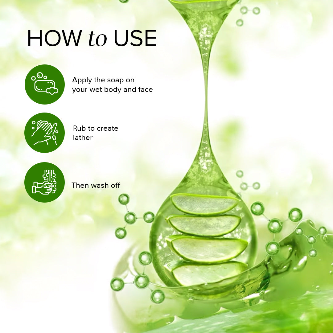 Khadi Natural Organic Aloevera Soap Gentle Cleansing (375g)