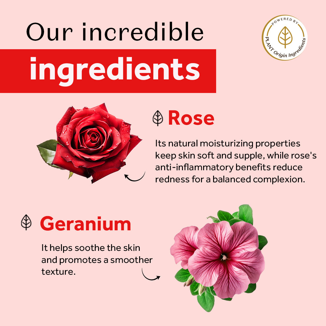 Atulya Rose & Geranium Handcrafted Soap | Hydrates & Refreshes | SLS & Paraben Free | For All Skin Types | 125 gm
