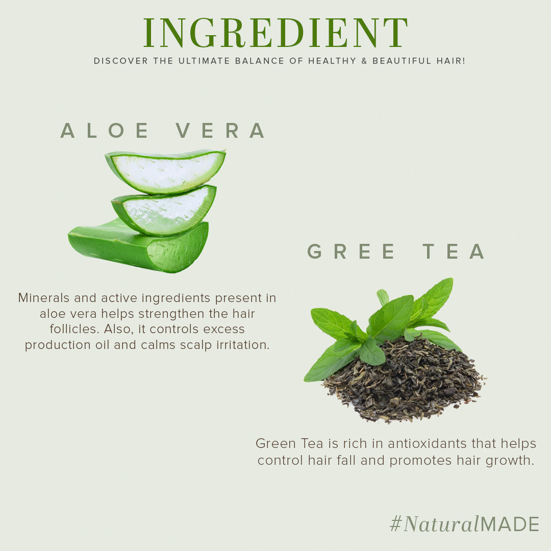 Khadi Natural Green Tea & Aloevera Conditioner Frizz-Free Ayurvedic Care (210ml)