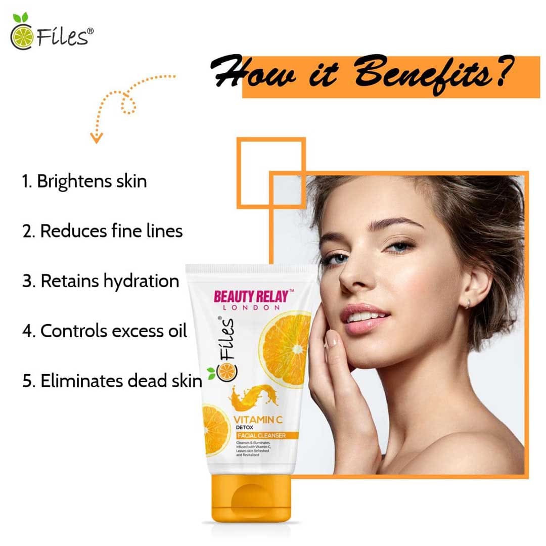 Vitamin C Detox Facial Cleanser With Gojiberry, Orange, Vitamin-E, Kakadu Plum, Grape Fruit - 200 ml