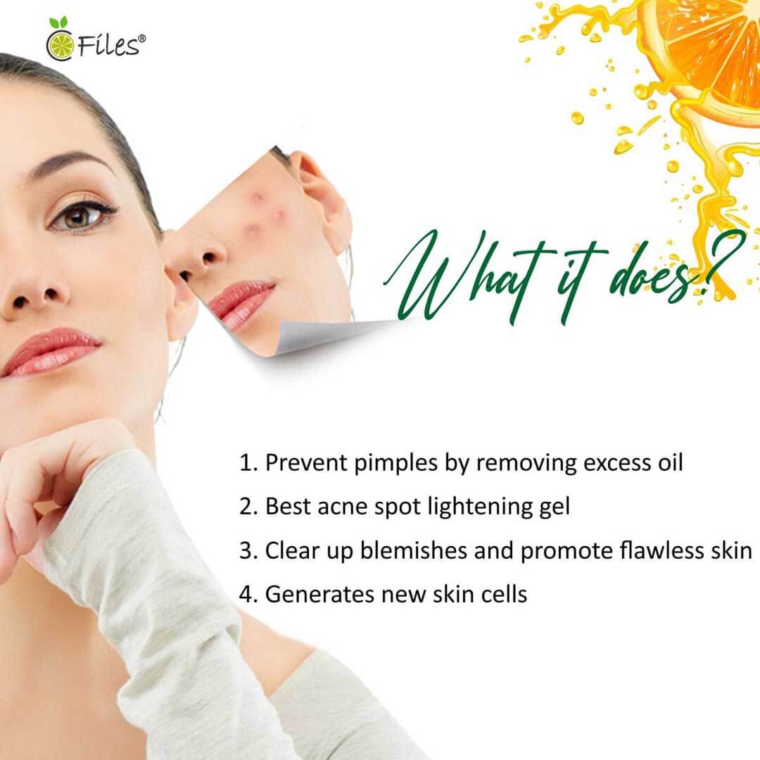 Vitamin C Detox Anti Acne Gel With Citronella Oil, Eucalyptus Oil, Gojiberry, Orange - 60 gm