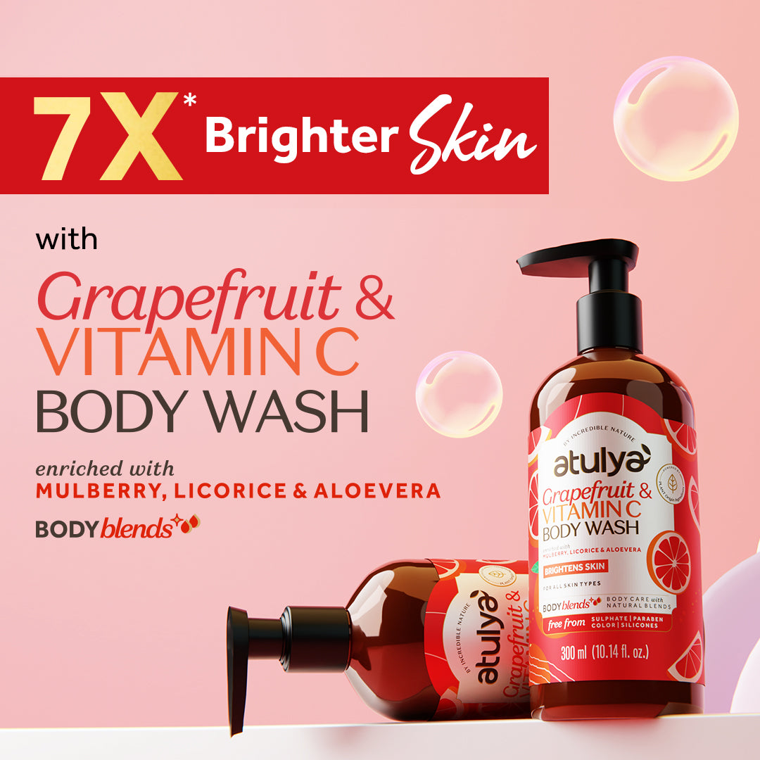 Atulya Grapefruit & Vitamin C Body Wash | Brightens & Refreshes Skin | SLS & Paraben Free | For All Skin Types | 300 ml