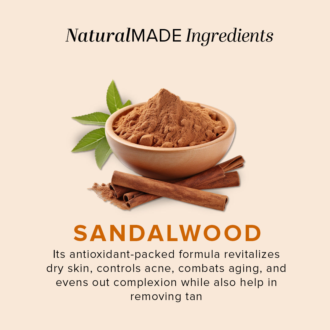 Khadi Natural Herbal Sandalwood Soap Gentle Cleansing Pack of 6 (750g)