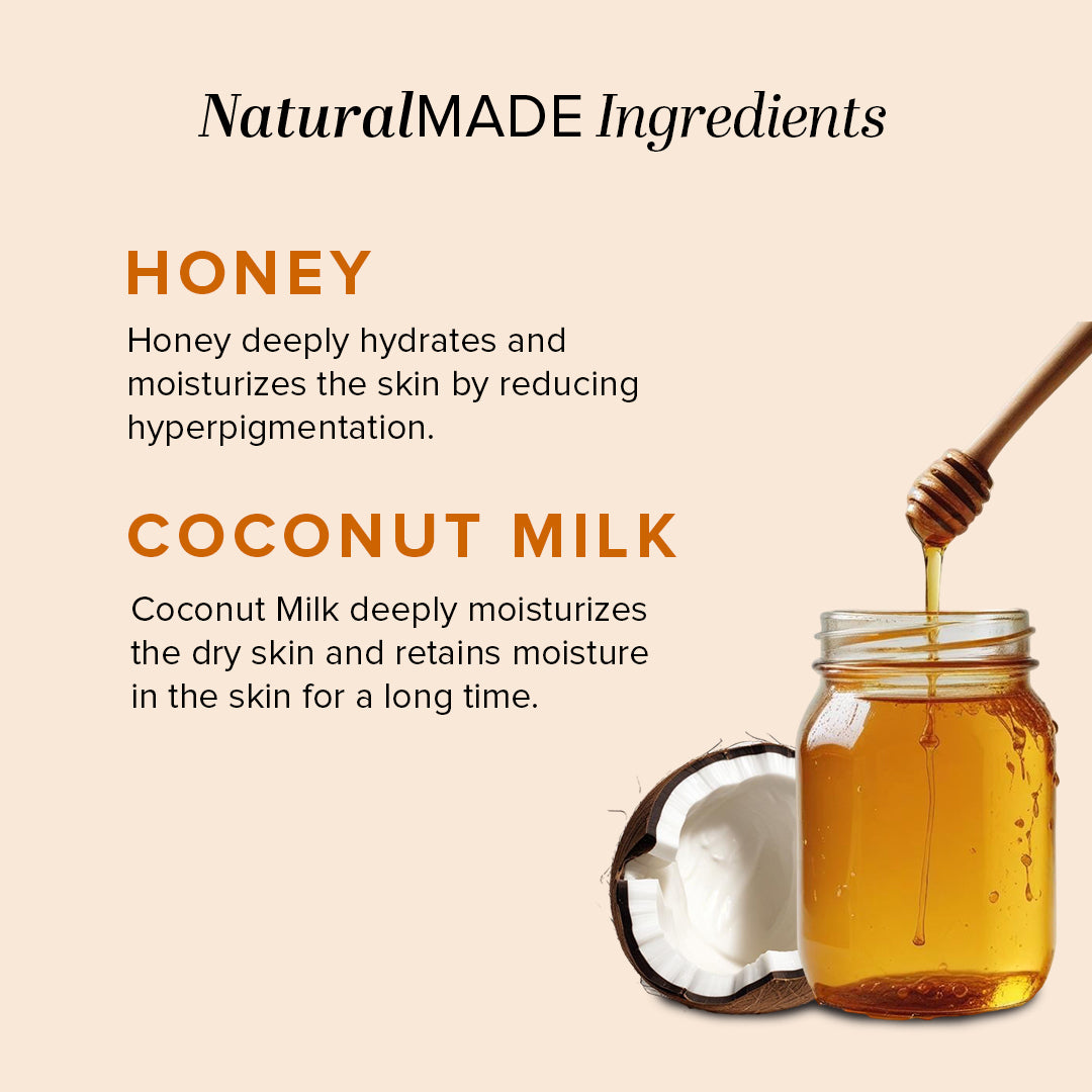 Khadi Natural Coconut Milk & Honey Soap Moisturizing Care Pack of 5 (5×125g)