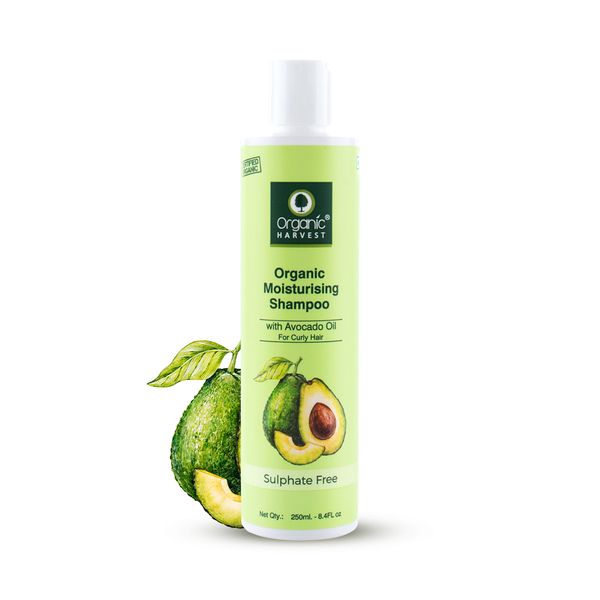 Moisturising Shampoo with Avocado Oil & Aloe Vera Extract for Curly Hair | Ideal for Both Men & Women | 100% Organic, Sulphate And Paraben Free - 250ml