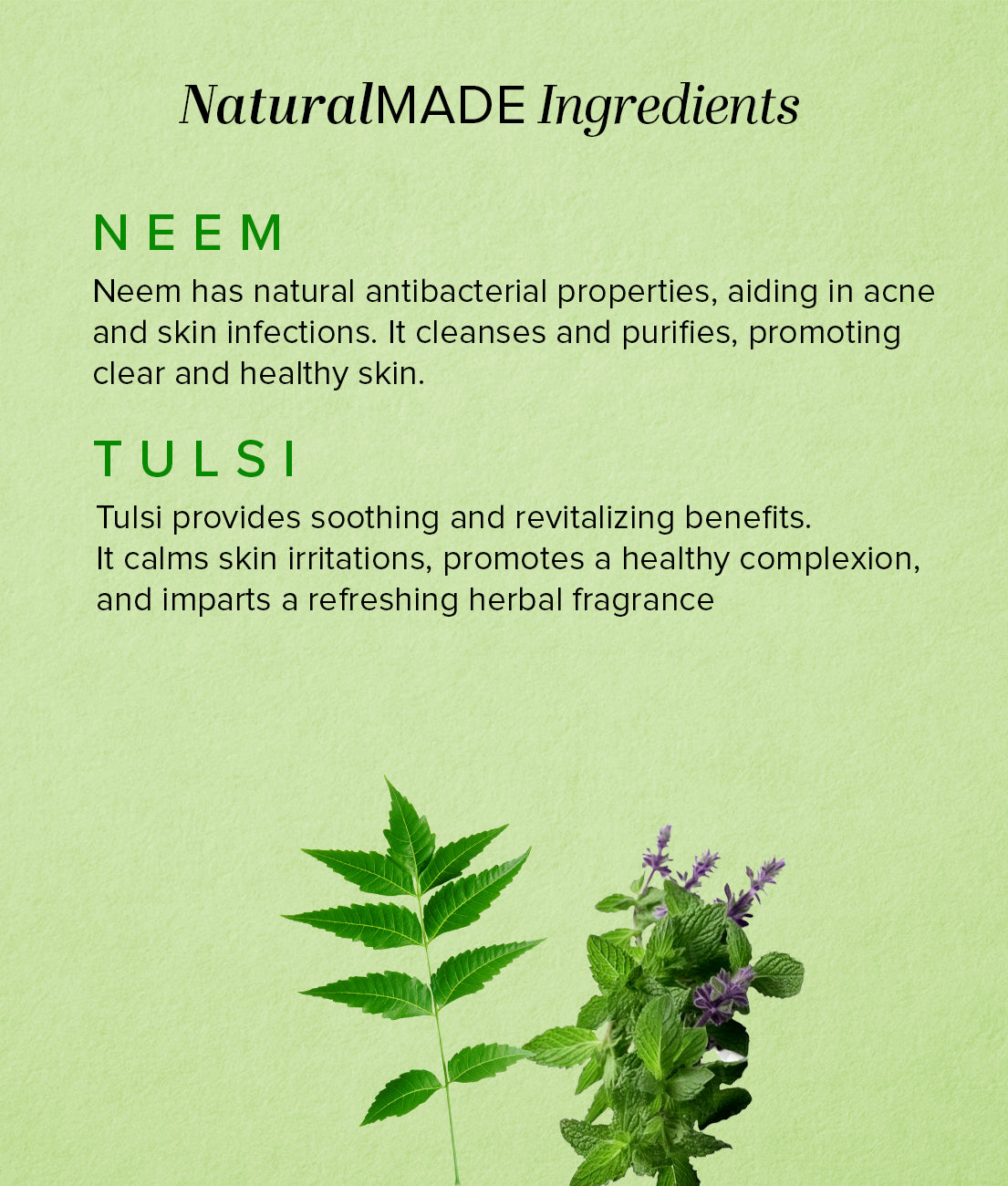 Khadi Natural Herbal Neem Tulsi Soap Purifying Care Pack of 5 (625g)