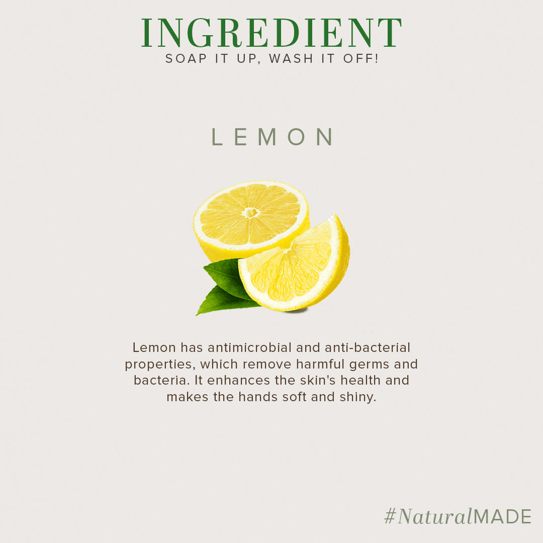 Khadi Natural Refreshing Lemon Hand Wash Bottle & Dispenser Pack of 2 (2×300ml)