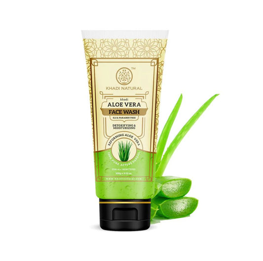 Khadi Natural Aloe Vera Face Wash SLS & Paraben Free - 100gm