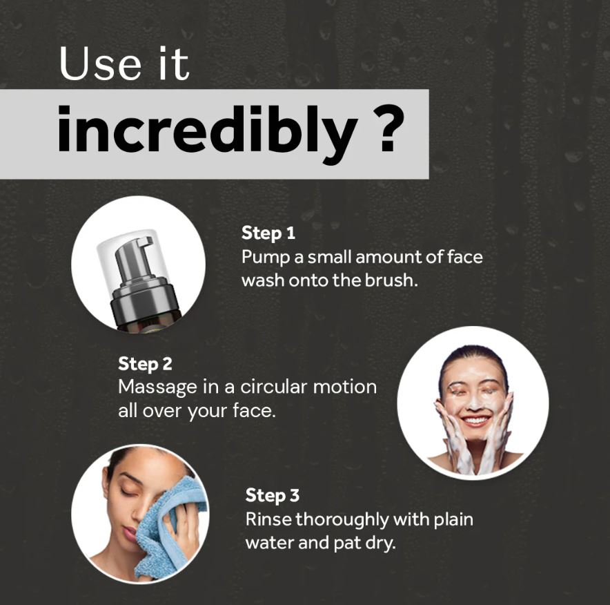 Atulya Activated Organic Bamboo Charcoal Foaming Face Wash | Gentle Exfoliator - 100ml