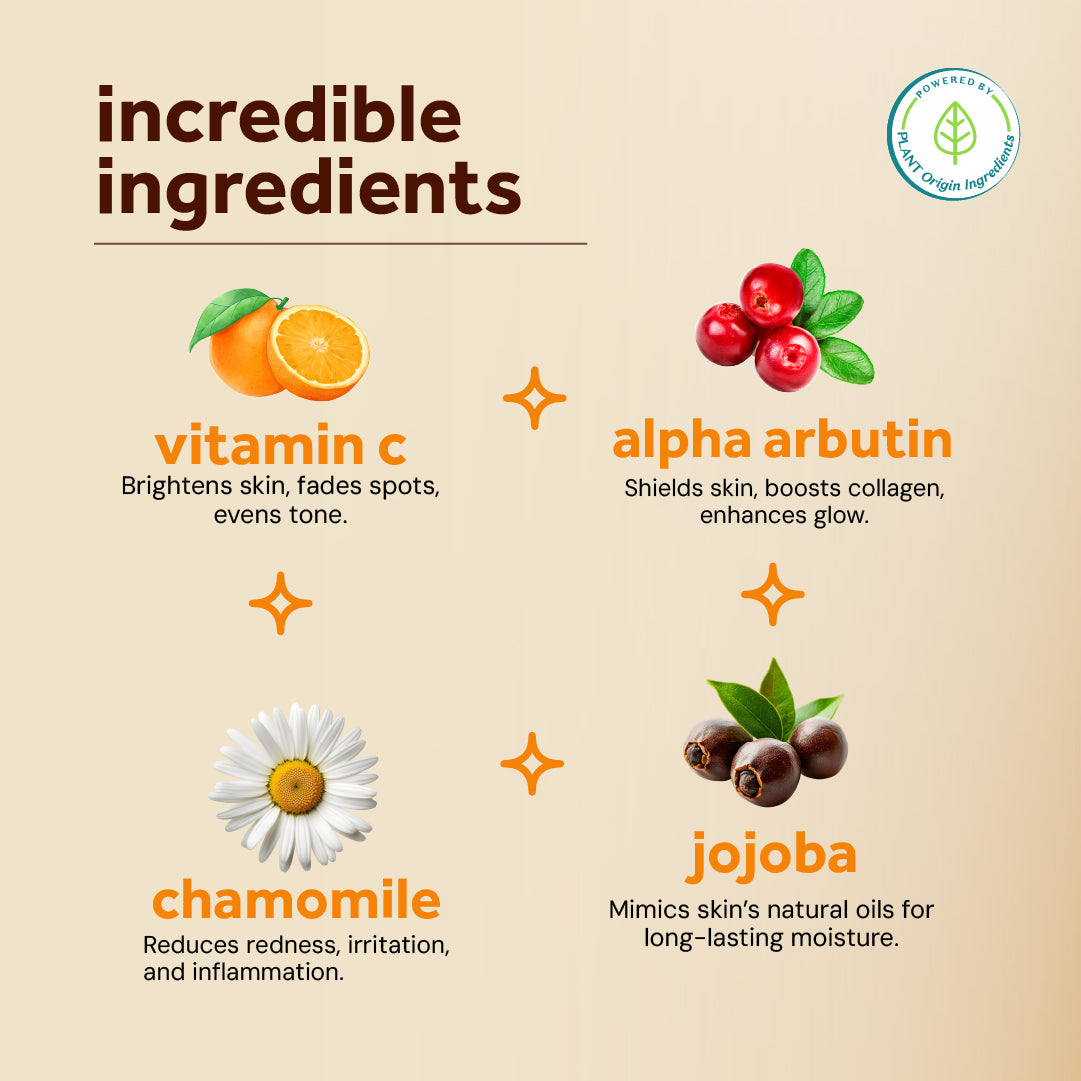 Atulya Vitamin C Body Lotion Enriched With Alpha Arbutin | Brightens Skin, Fades Spots | Quick Absorbing | For all skin types | 400 ml