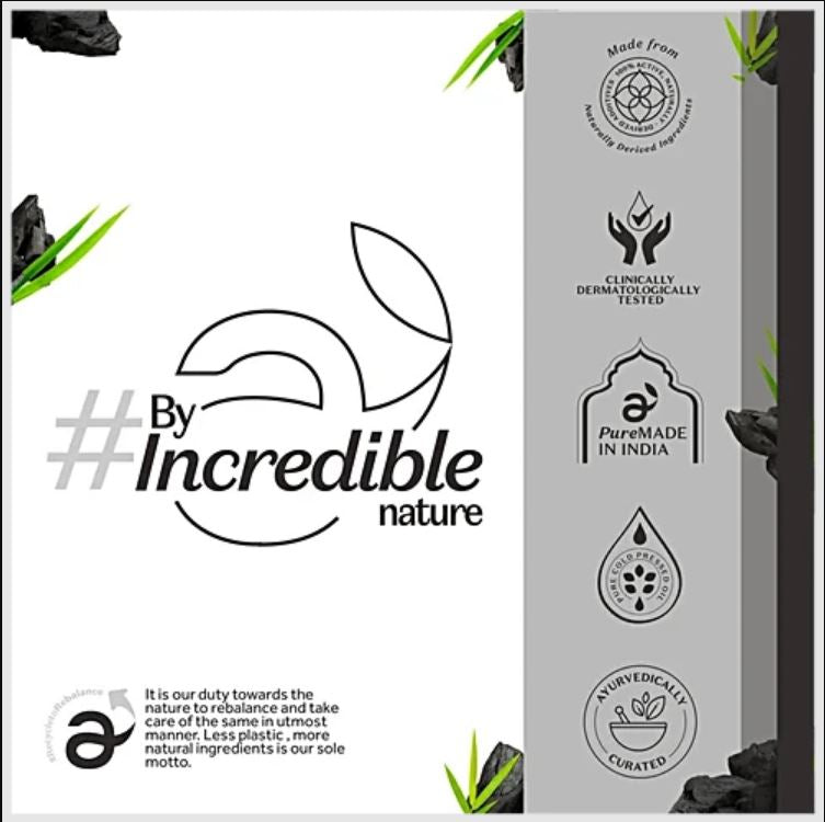 Atulya Activated Bamboo Charcoal Soap | Purifies Pores, Removes Impurities | SLS & Paraben Free | For all skin types | 300 gm (Value pack of 4)