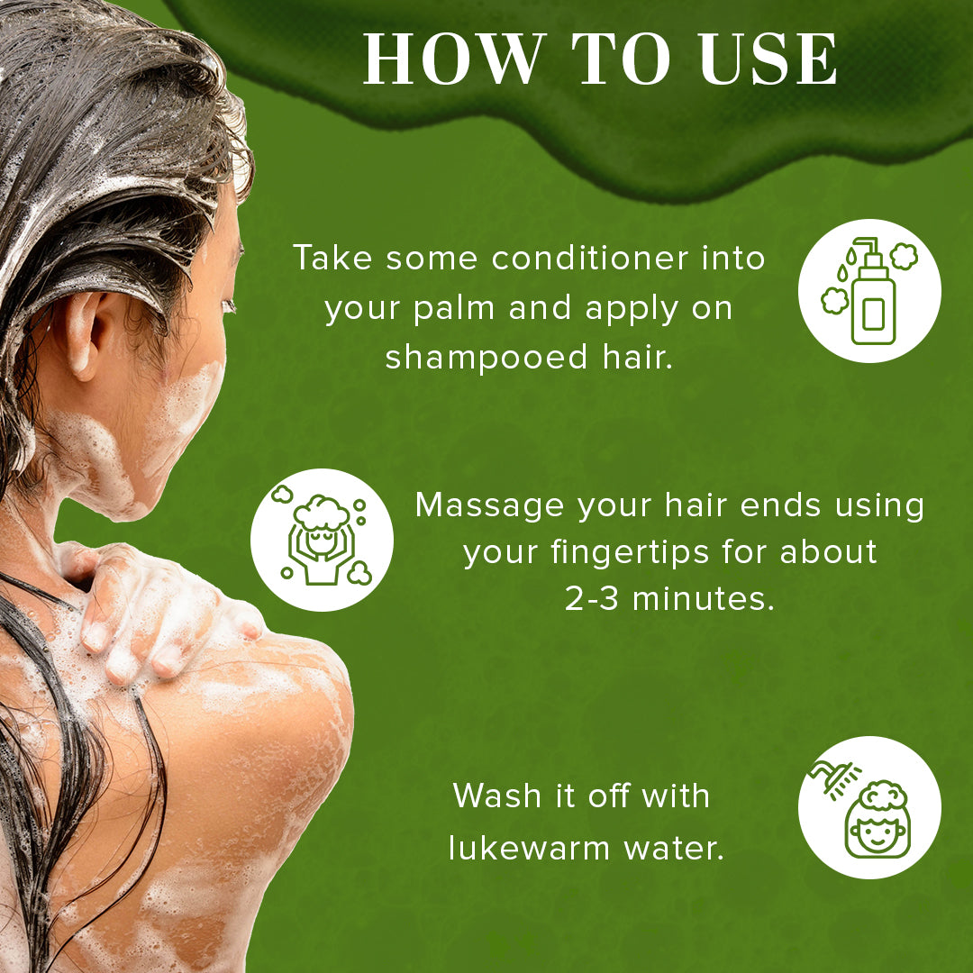 Khadi Natural Green Tea & Aloevera Conditioner Frizz-Free Ayurvedic Care (210ml)