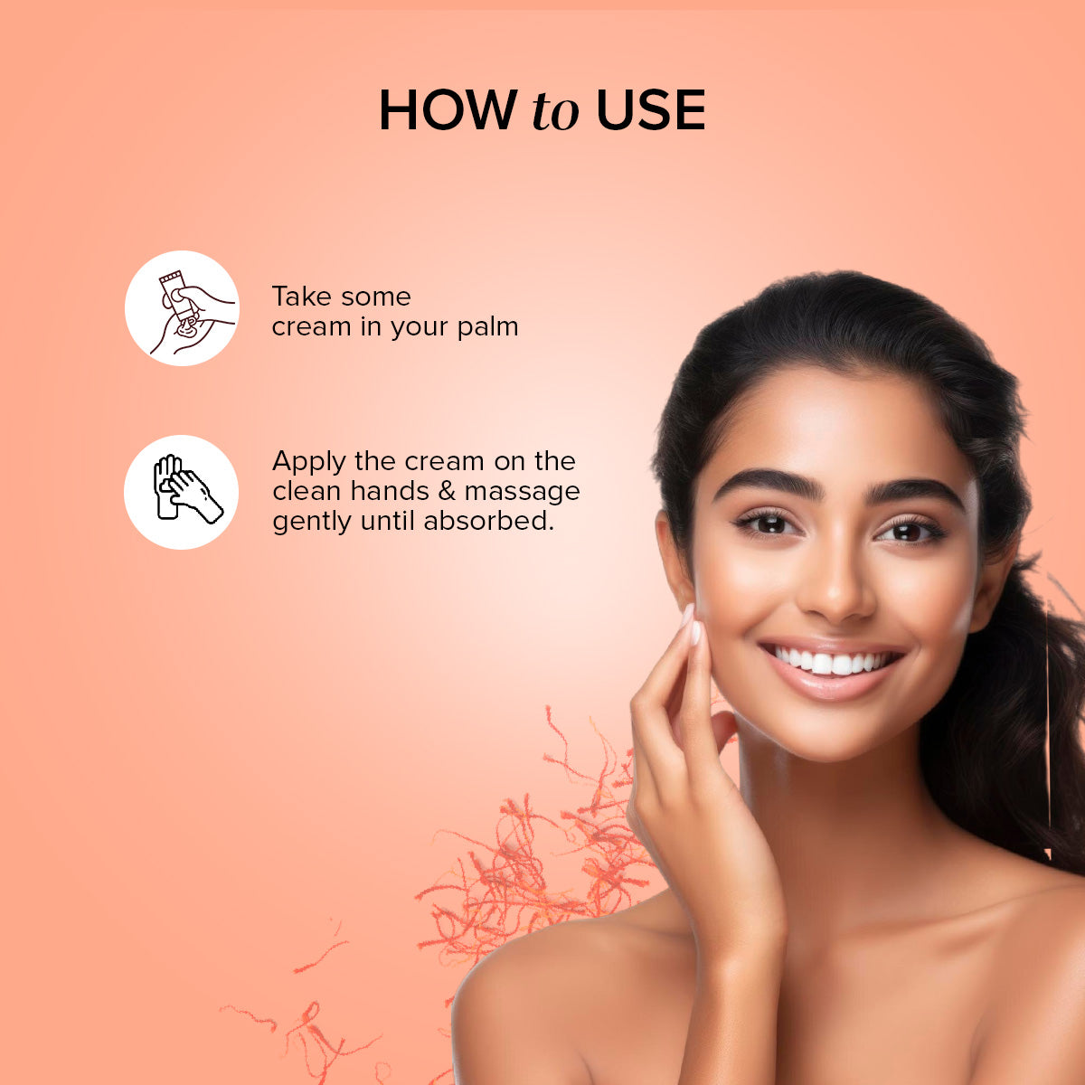 Khadi Natural Milk & Saffron Hand Cream Nourishing Care (50g)