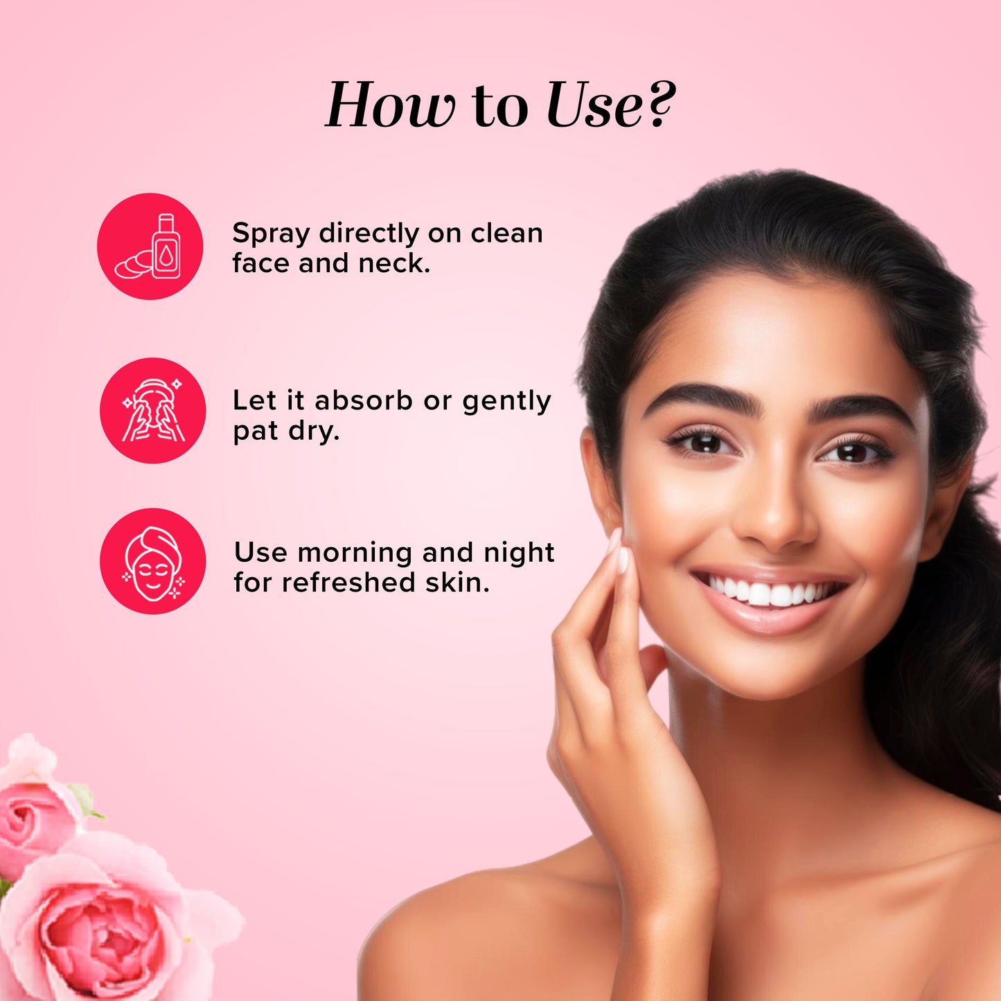 Khadi Natural Natural Rose Water Toner Refreshing Skin Toning (210ml)