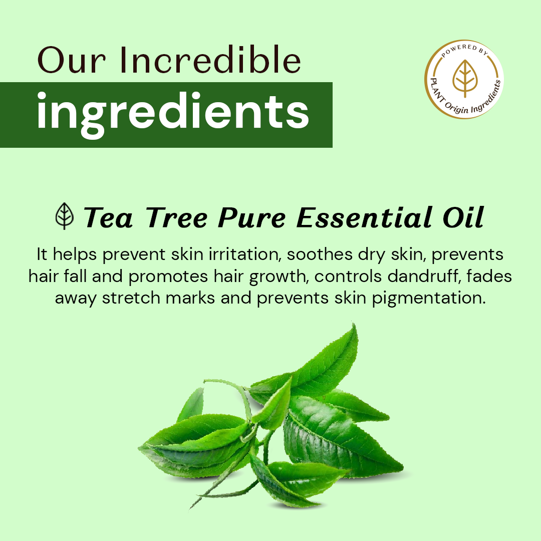 Atulya Tea Tree Essential Oil | Purifies Skin & Scalp | For Blemishes & Dandruff | 15 ml